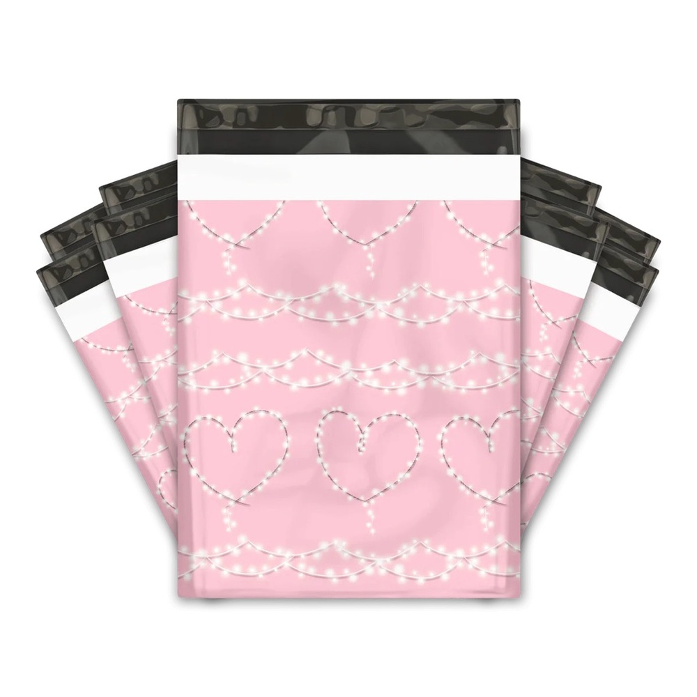 Hearts and Lights Polymailers - 10x13” ♥️💡